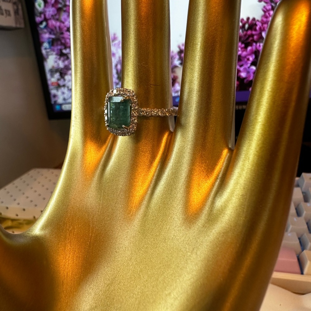 Emerald and Diamond Ring